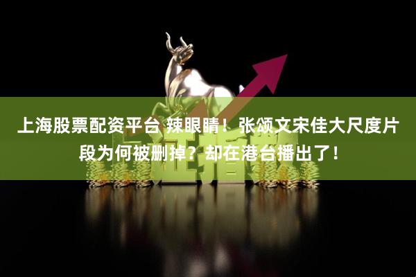 上海股票配资平台 辣眼睛！张颂文宋佳大尺度片段为何被删掉？却在港台播出了！